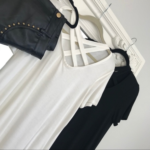 mrsalliexo | Black Stylish Criss Cross Basic - Picture 6 of 10